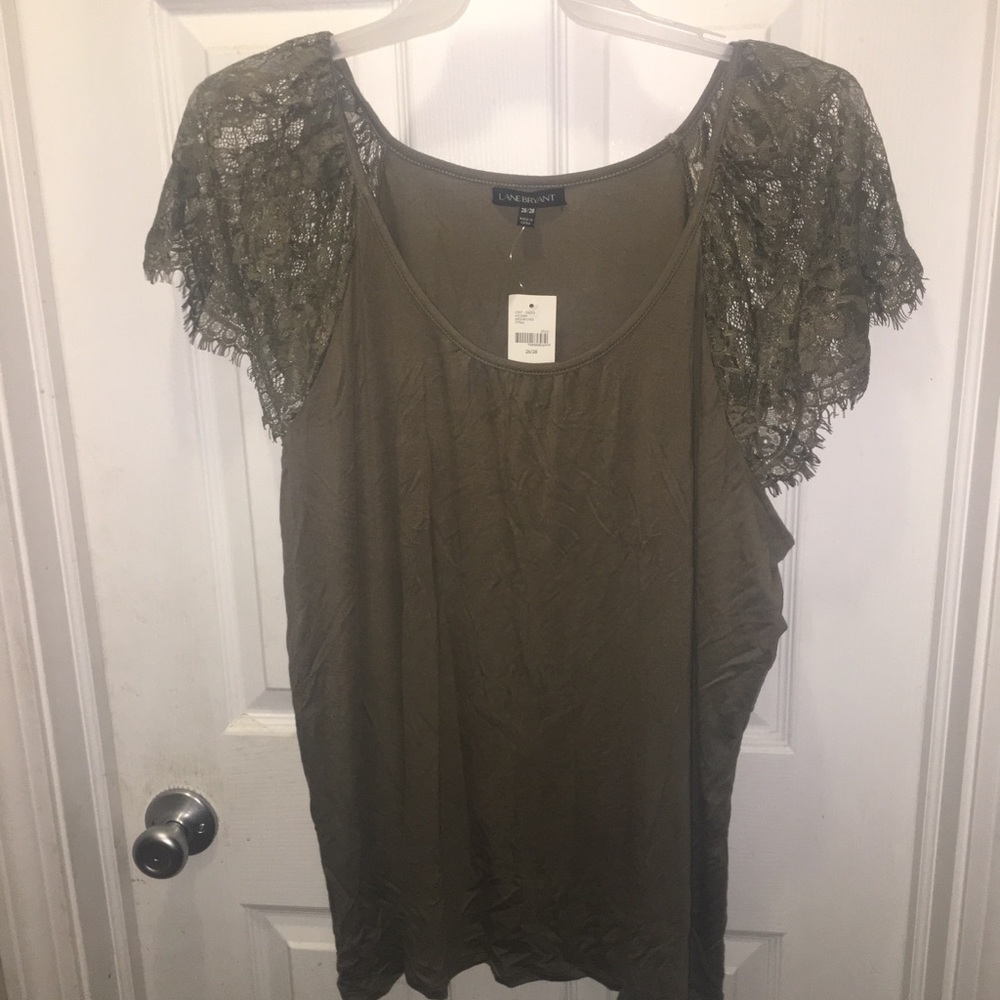 Lane Bryant NWT Olive Green Blouse size 26/28